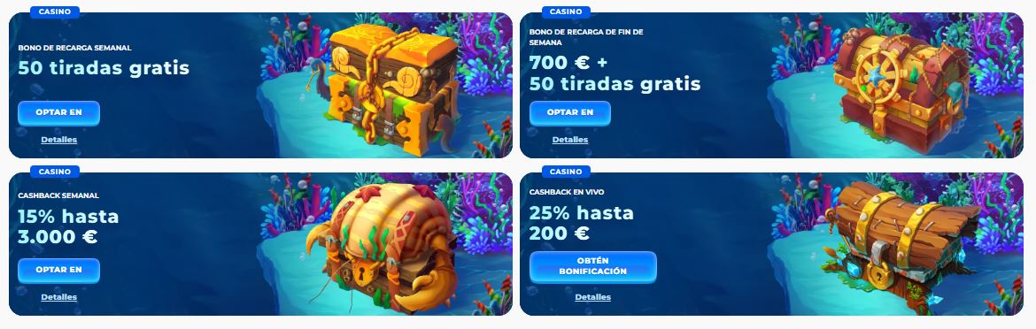 Explora todas las promociones activas y bonos semanales