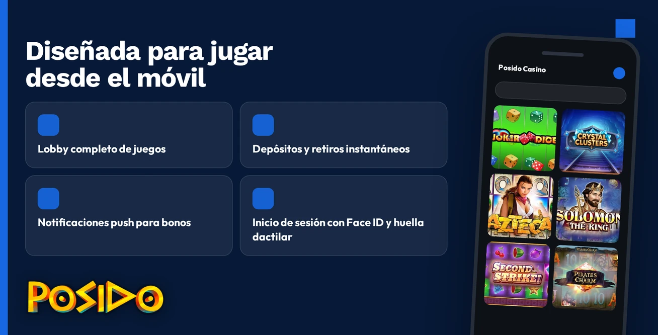 Explora capacidades móviles casino.